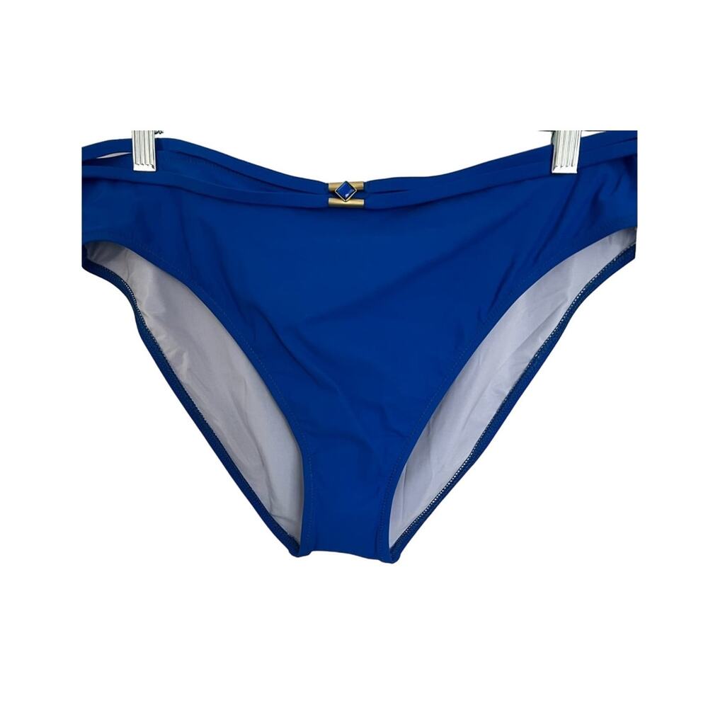 Gottex Bikini Bottom Womens Size 14 GTX Sapphire Blue Jeweled Resort Wear NWT